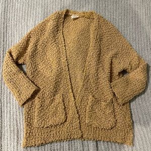 Hayden Girls Textured Yellow Cardigan